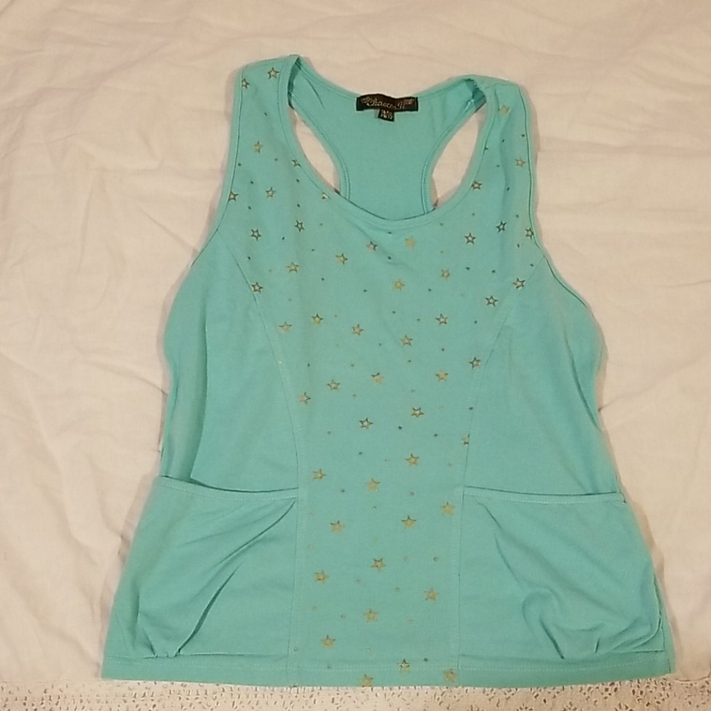 2 for $16 Girls green sleeveless top